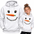 BLUZA Z KAPTUREM  ŚWIĄTECZNA  SNOWMAN FACE